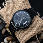 Engraved Black Chronograph Watch - StepSon