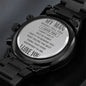 Engraved Black Chronograph Watch - My Man (Boyfriend)
