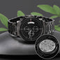 Engraved Black Chronograph Watch - Son