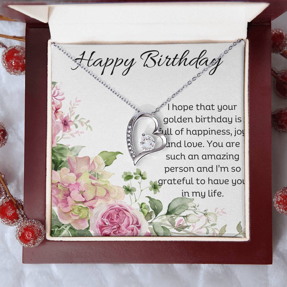 Forever Love Necklace - Golden Birthday