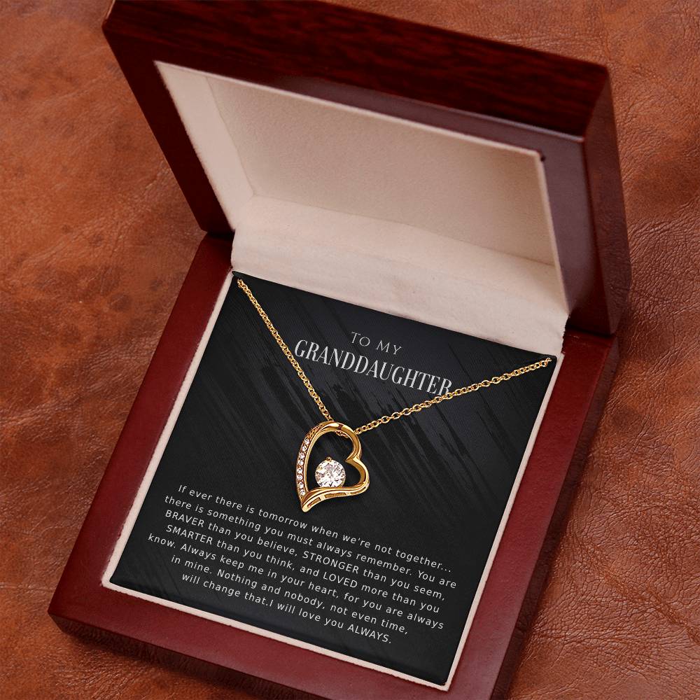 Forever Love Necklace - Braver, Stronger, Smarter Granddaughter