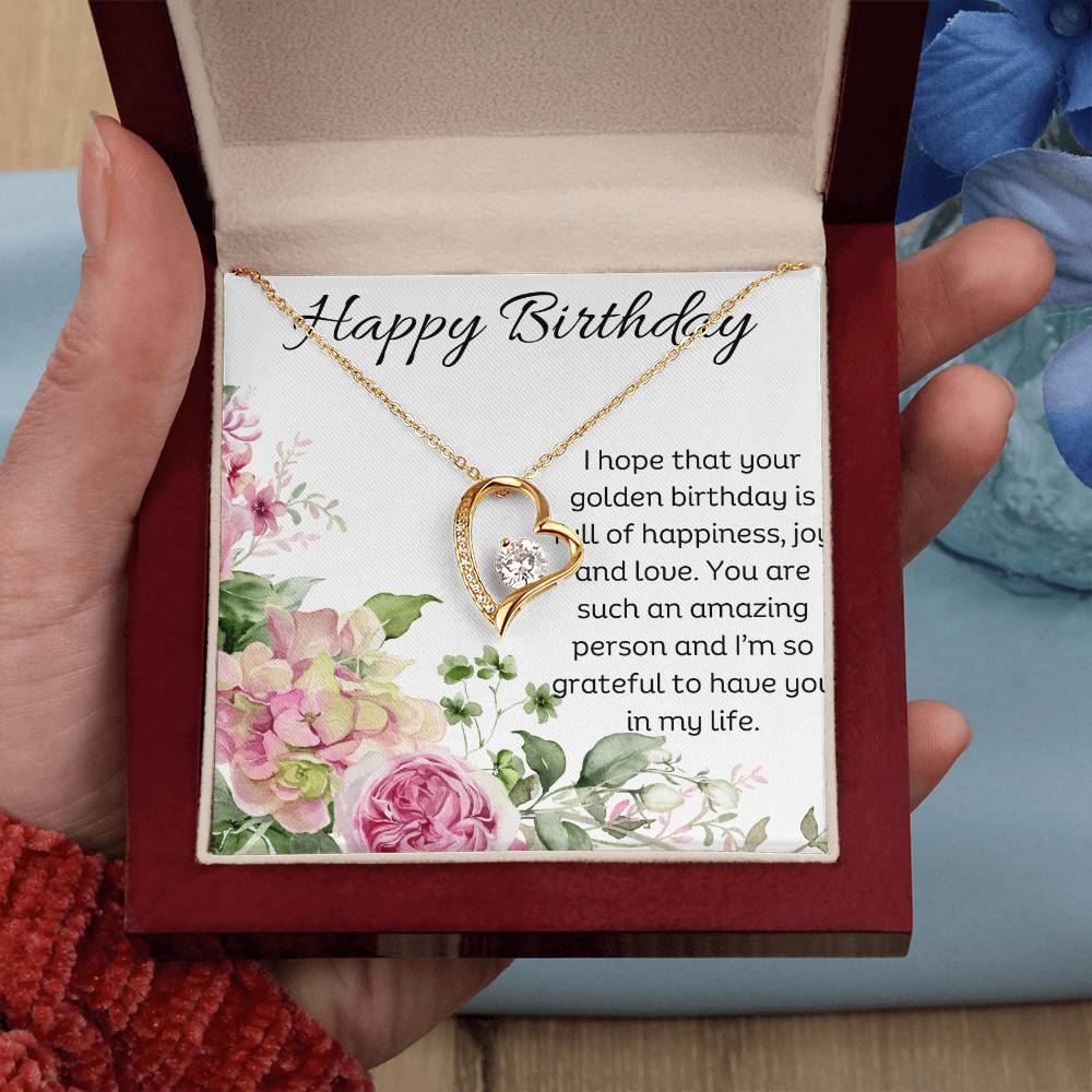 Forever Love Necklace - Golden Birthday