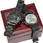 Engraved Black Chronograph Watch - StepSon