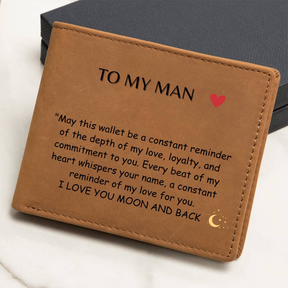 Leather Wallet For Your Man - Valentine's Gift For Him
