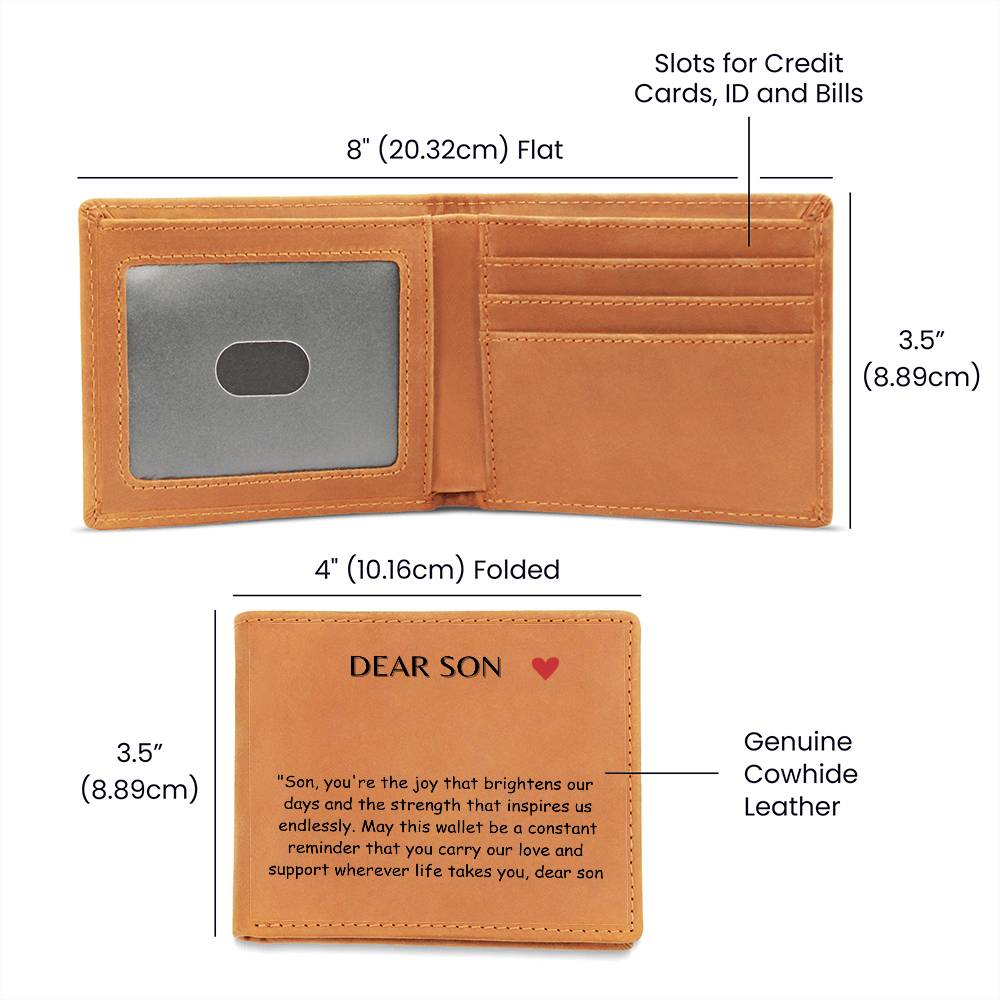 Engraved Wallet - You Are My Joy Son
