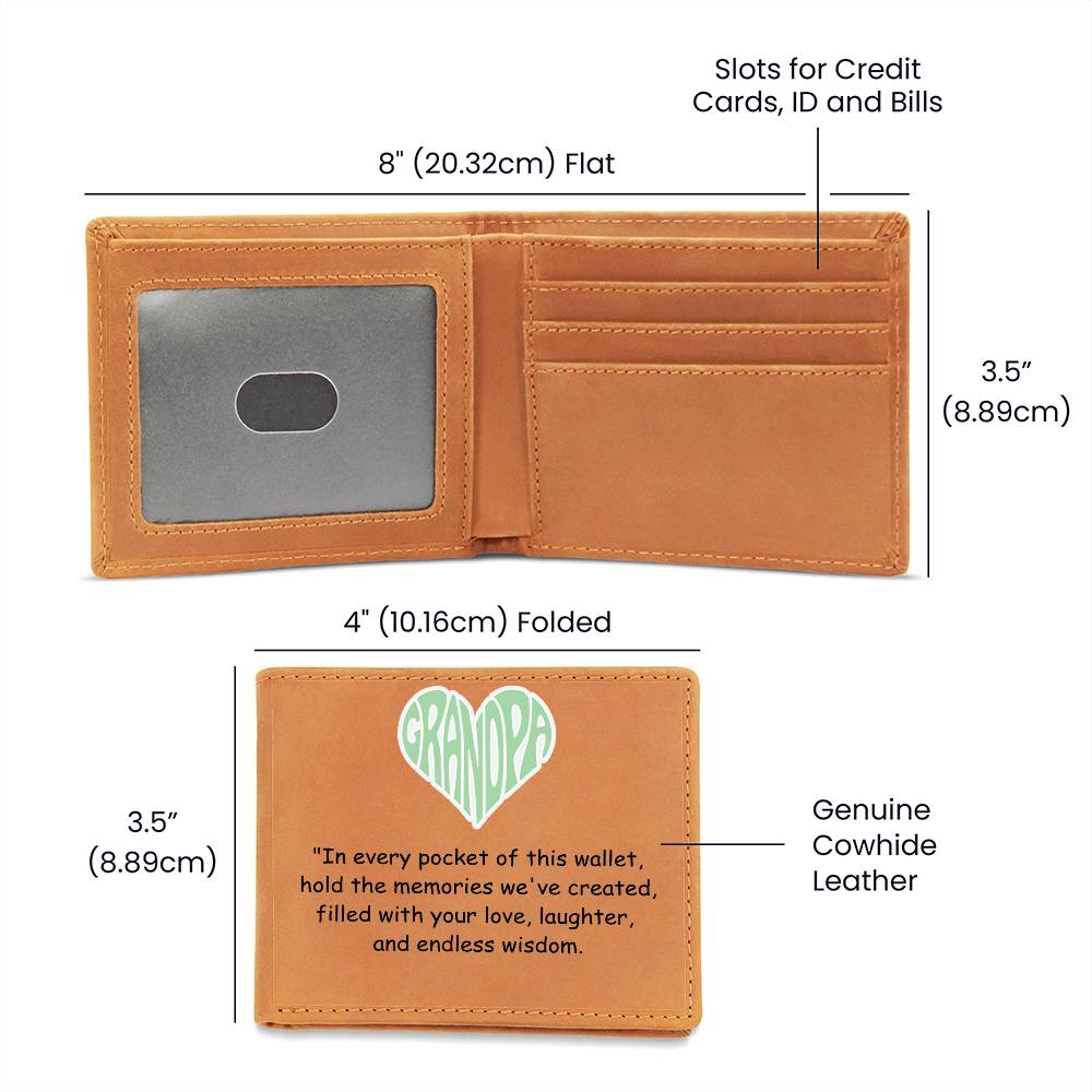 Engraved Wallet - Memories Grandpa