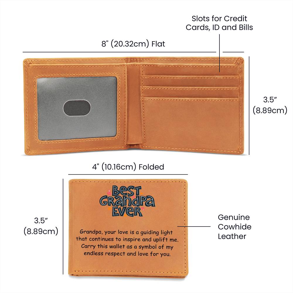 Engraved Wallet - Guiding Light Grandpa
