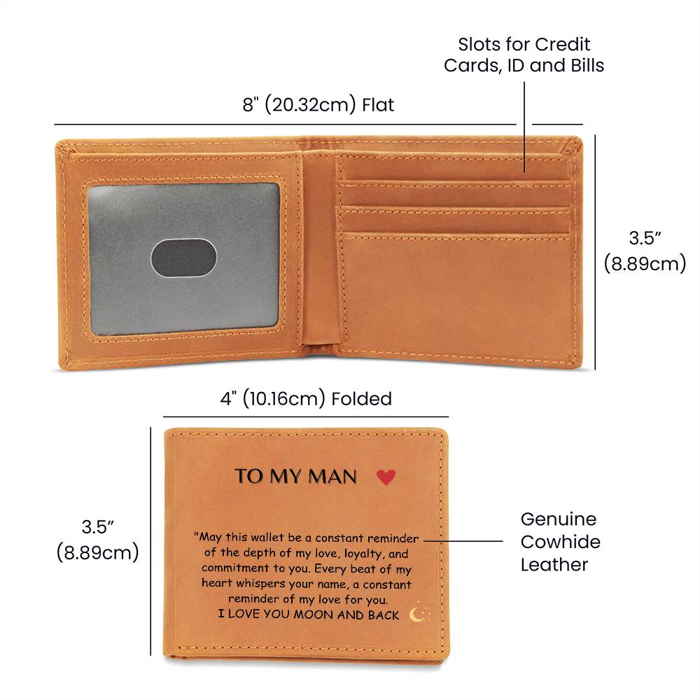 Leather Wallet For Your Man - Valentine's Gift For Him