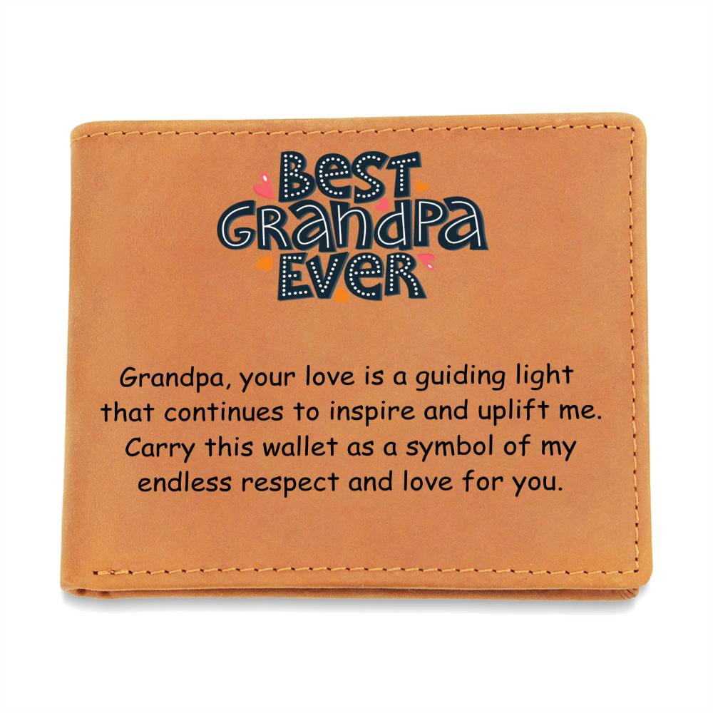 Engraved Wallet - Guiding Light Grandpa