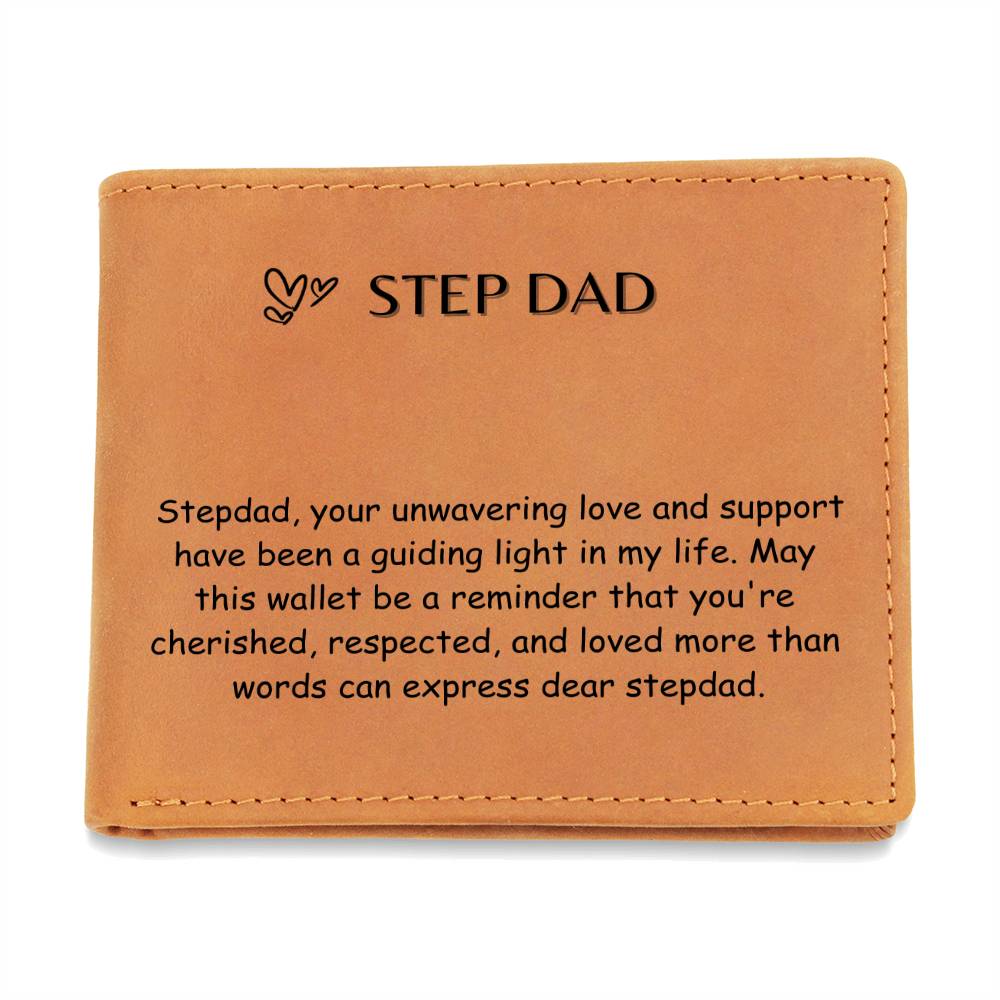 Engraved Wallet - Unwavering Love Stepdad