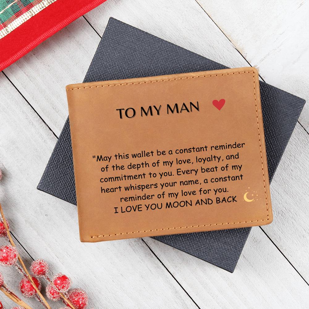 Leather Wallet For Your Man - Valentine's Gift For Him