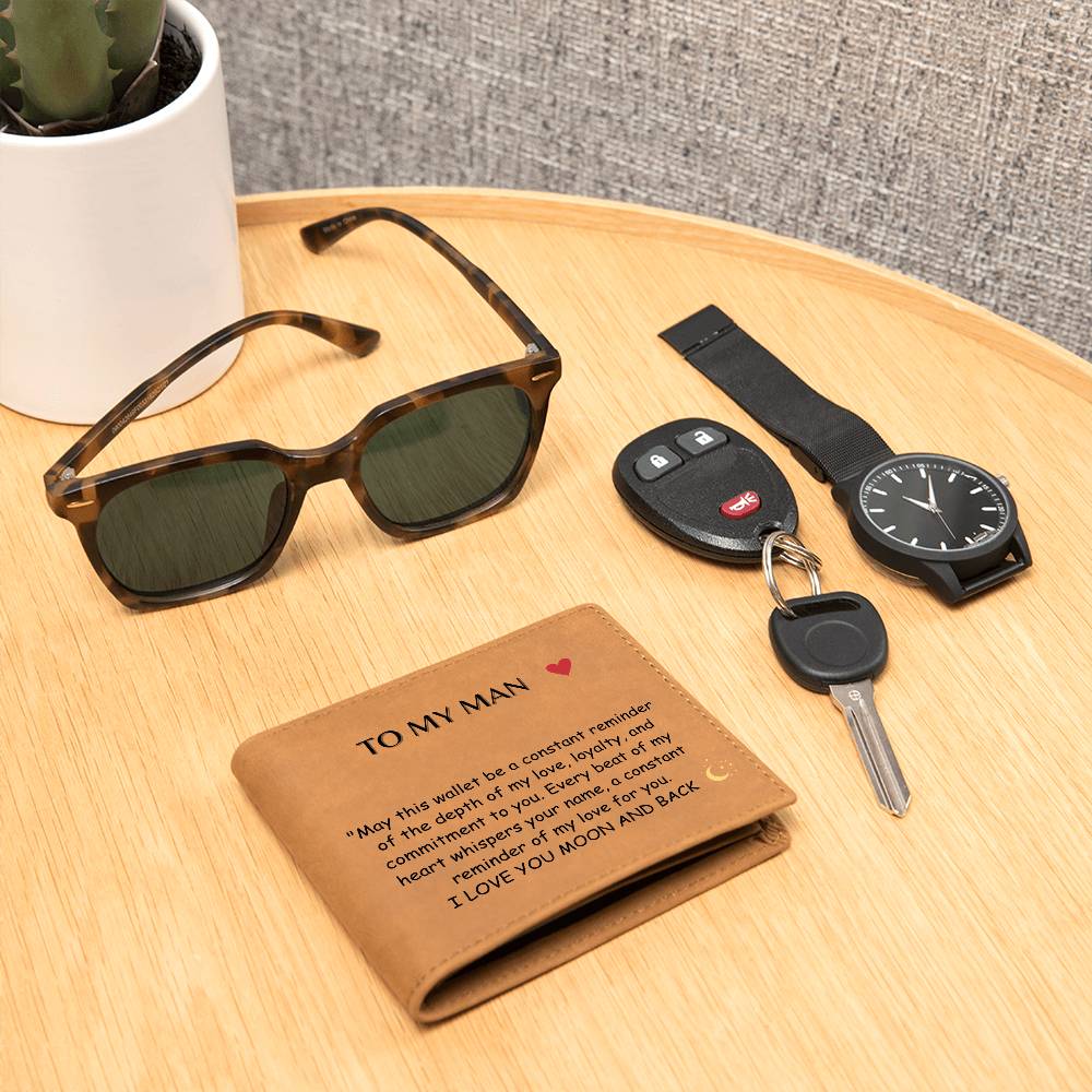Leather Wallet For Your Man - Valentine's Gift For Him