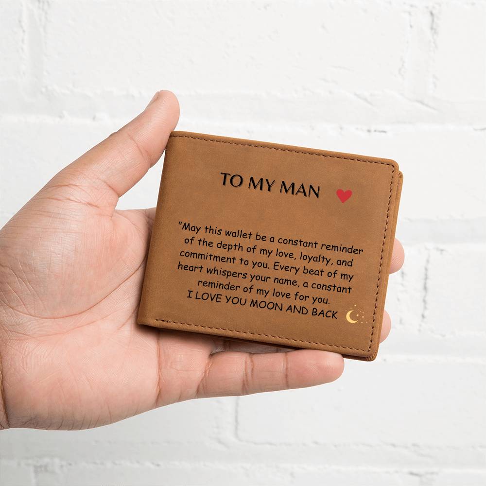 Leather Wallet For Your Man - Valentine's Gift For Him