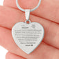 Engraved Heart Necklace - Reflection and Gratitude Mom