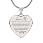 Engraved Heart Necklace - Reflection and Gratitude Mom