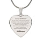 Engraved Heart Necklace - Girlfriend Snowflake 2