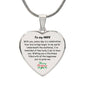 Engraved Heart Necklace - Everyday is a Celebration Xmas for Wife