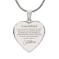 Engraved Heart Necklace - Girlfriend Christmas Snowflakes