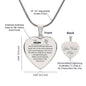 Engraved Heart Necklace - Garden Blossom Mom