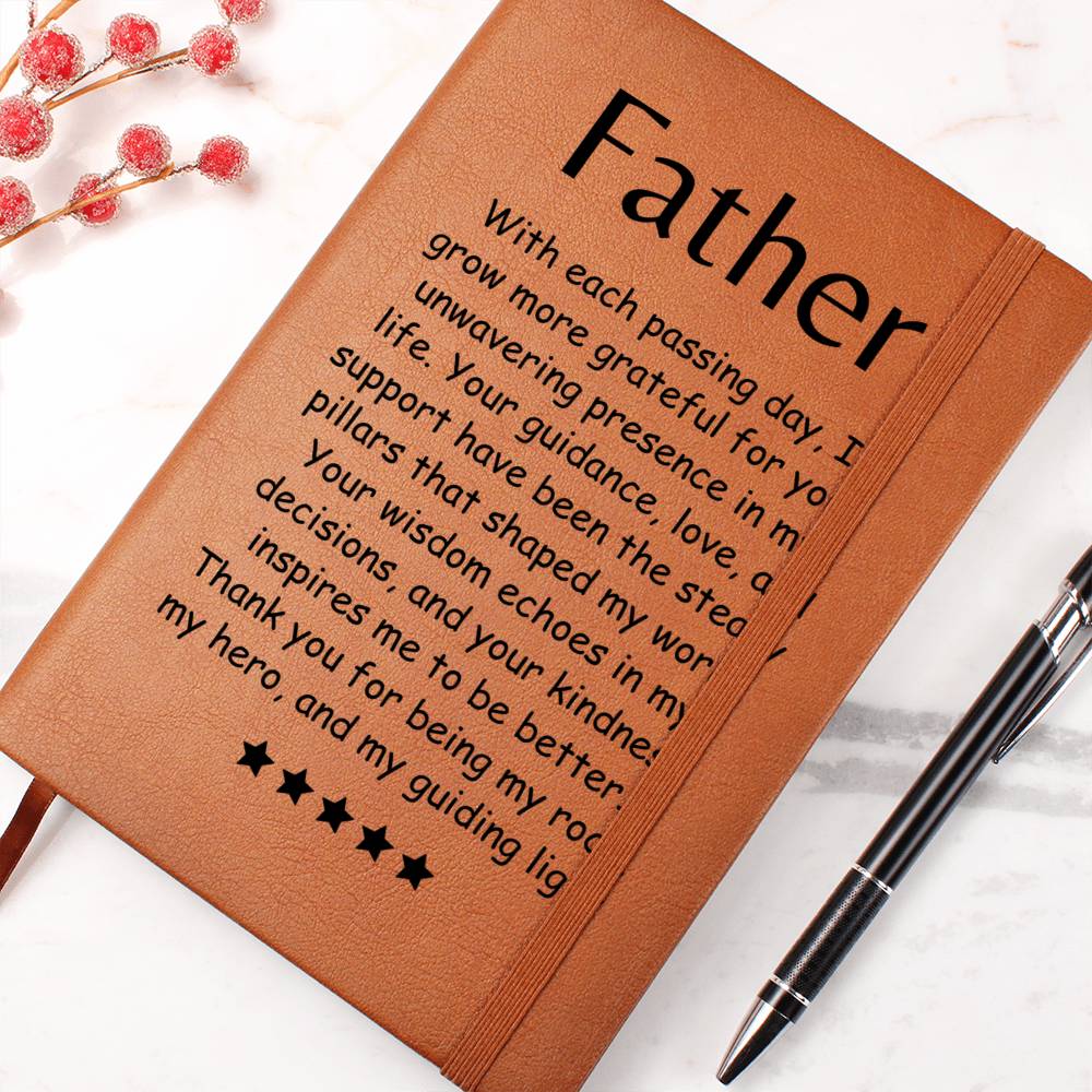 Engraved Journal - Grateful for Dad