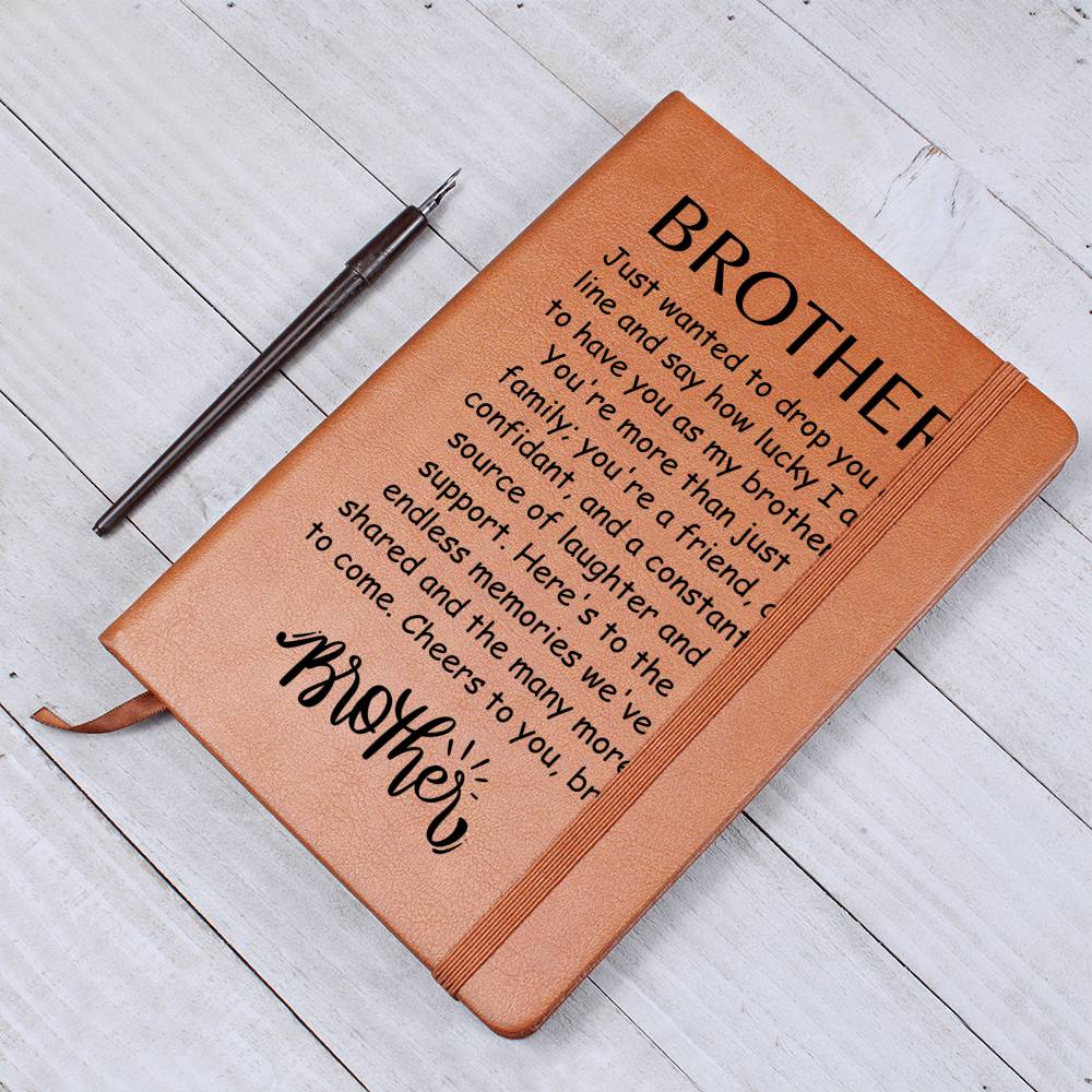Engraved Journal - Lucky to Have you as my Brother