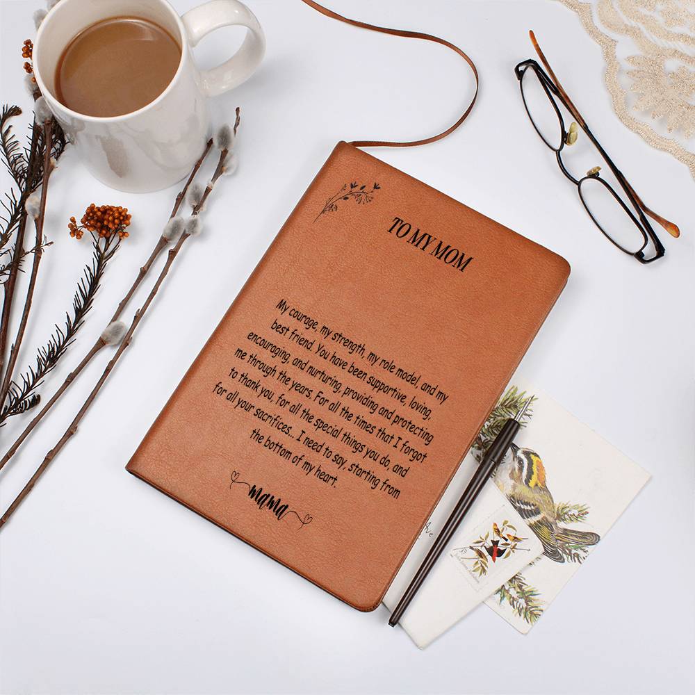 Engraved Journal - Courage and Strength Mom
