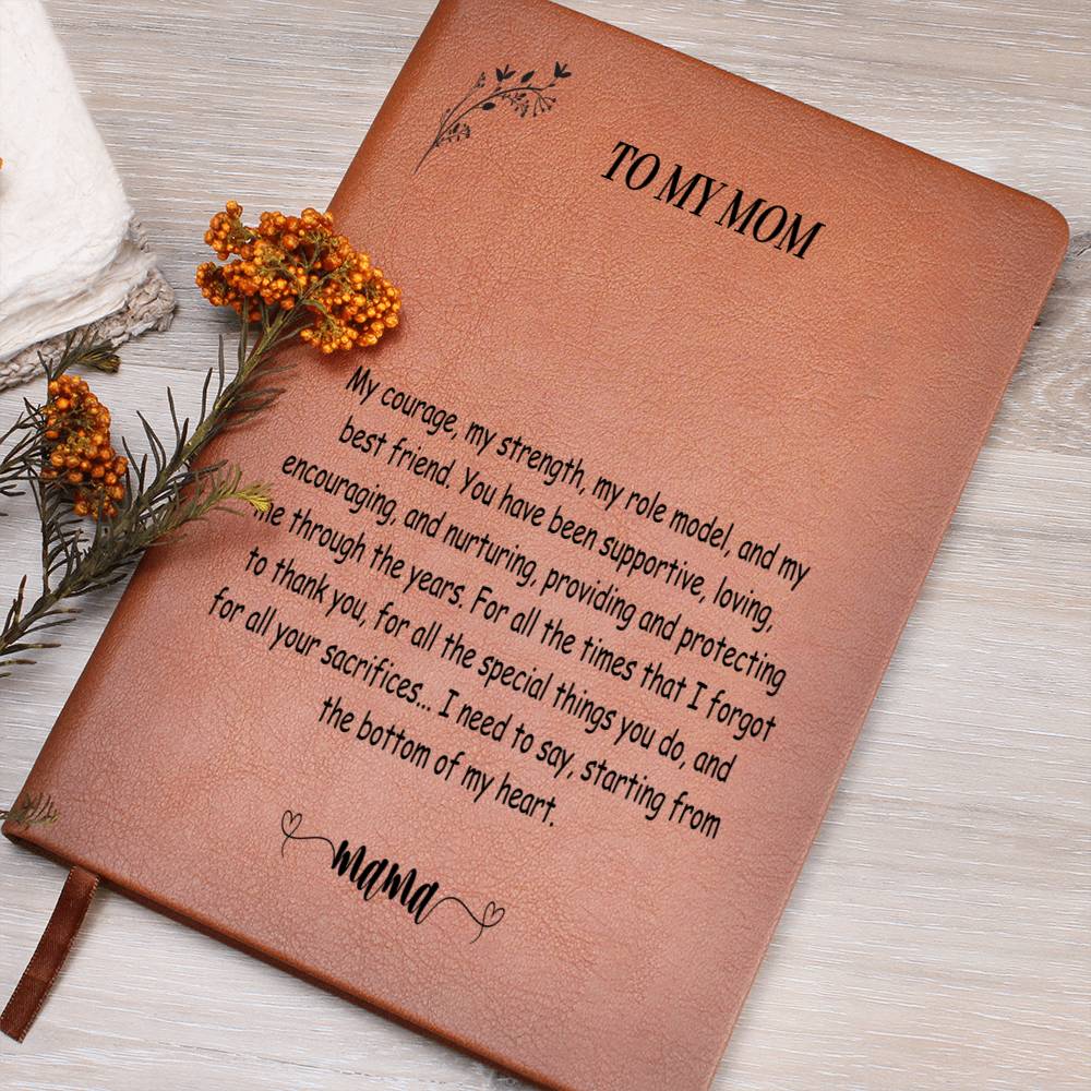 Engraved Journal - Courage and Strength Mom