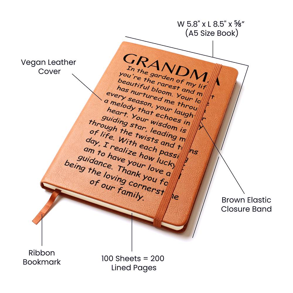 Engraved Journal - Beautiful Bloom Grandma