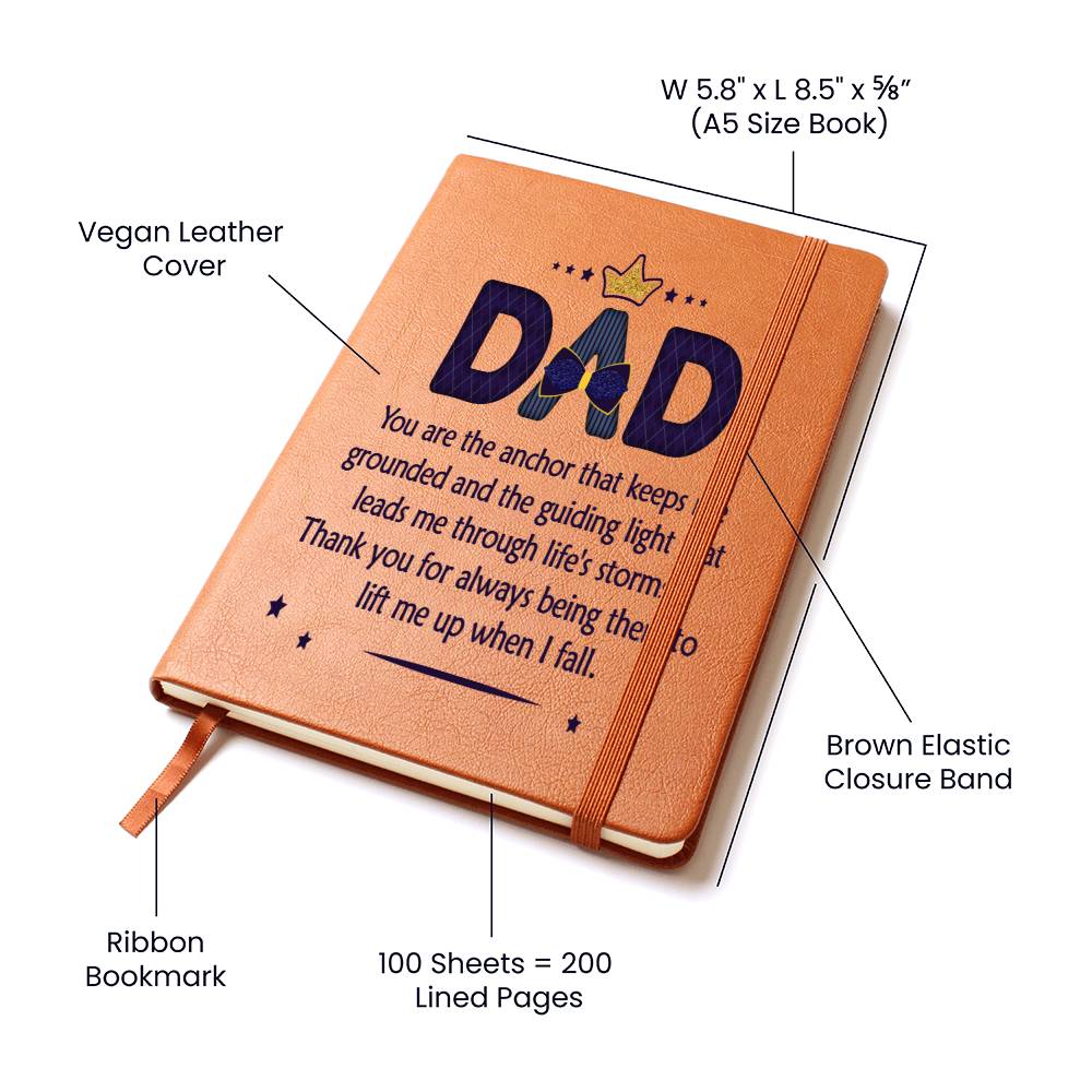Engraved Journal - You are the Anchor Dad