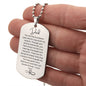 Engraved Dog Tag t- You are my Foundation Dad