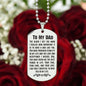 Engraved Dog Tag Necklace = For Dad