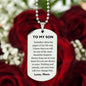 Engraved Dog Tag Necklace - Son from Mom