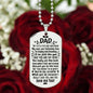 Engraved Dog Tag Necklace - To My Dad