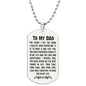 Engraved Dog Tag Necklace = For Dad
