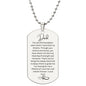 Engraved Dog Tag t- You are my Foundation Dad