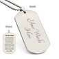 Engraved Dog Tag Necklace - Pages of Life Son