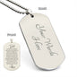 Engraved Dog Tag t- You are my Foundation Dad