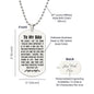 Engraved Dog Tag Necklace = For Dad