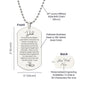 Engraved Dog Tag t- You are my Foundation Dad