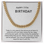 Cuban Link Chain - Happy 77th Birthday