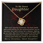 Love Knot Necklace - Christmas Heart Swells Daughter