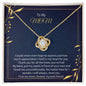 Love Knot Necklace -Express Appreciation Mom