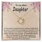 Love Knot Necklace - Merry Christmas To My Dear Daughter