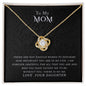 Love Knot Necklace - Mom from Daughter