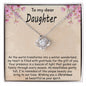 Love Knot Necklace - Merry Christmas To My Dear Daughter
