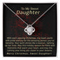 Love Knot Necklace - Christmas Heart Swells Daughter
