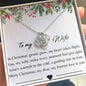 TO MY WIFE MERRY CHRISTMAS - LOVE KNOT NECKLACE
