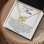 Christmas Gift For Beautiful Mom - Interlocking Hearts Necklace