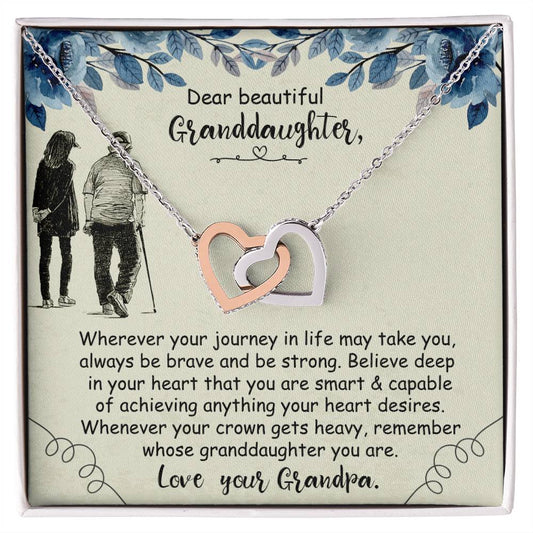 Granddaughter - Double Heart Necklace