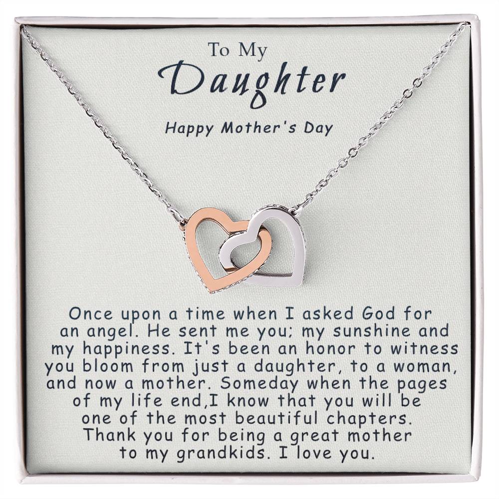 Daughter Mother's Day Gift- Double Heart Necklace